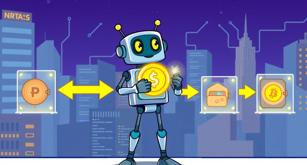 A cartoon illustration explaining the updated BORA token circulation plan and its impact on the ecosystem.