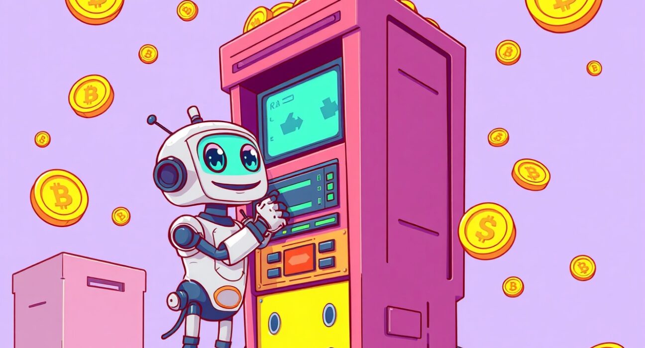 Upbit crypto deposits maintenance illustration showing server upgrade with digital coins