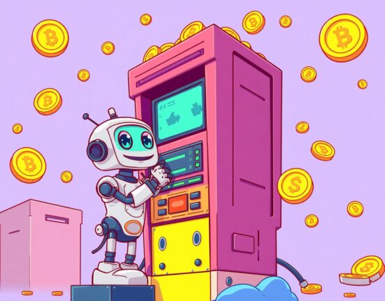 Upbit crypto deposits maintenance illustration showing server upgrade with digital coins