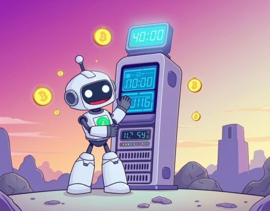 Upbit crypto deposits maintenance illustration showing server upgrade with digital assets