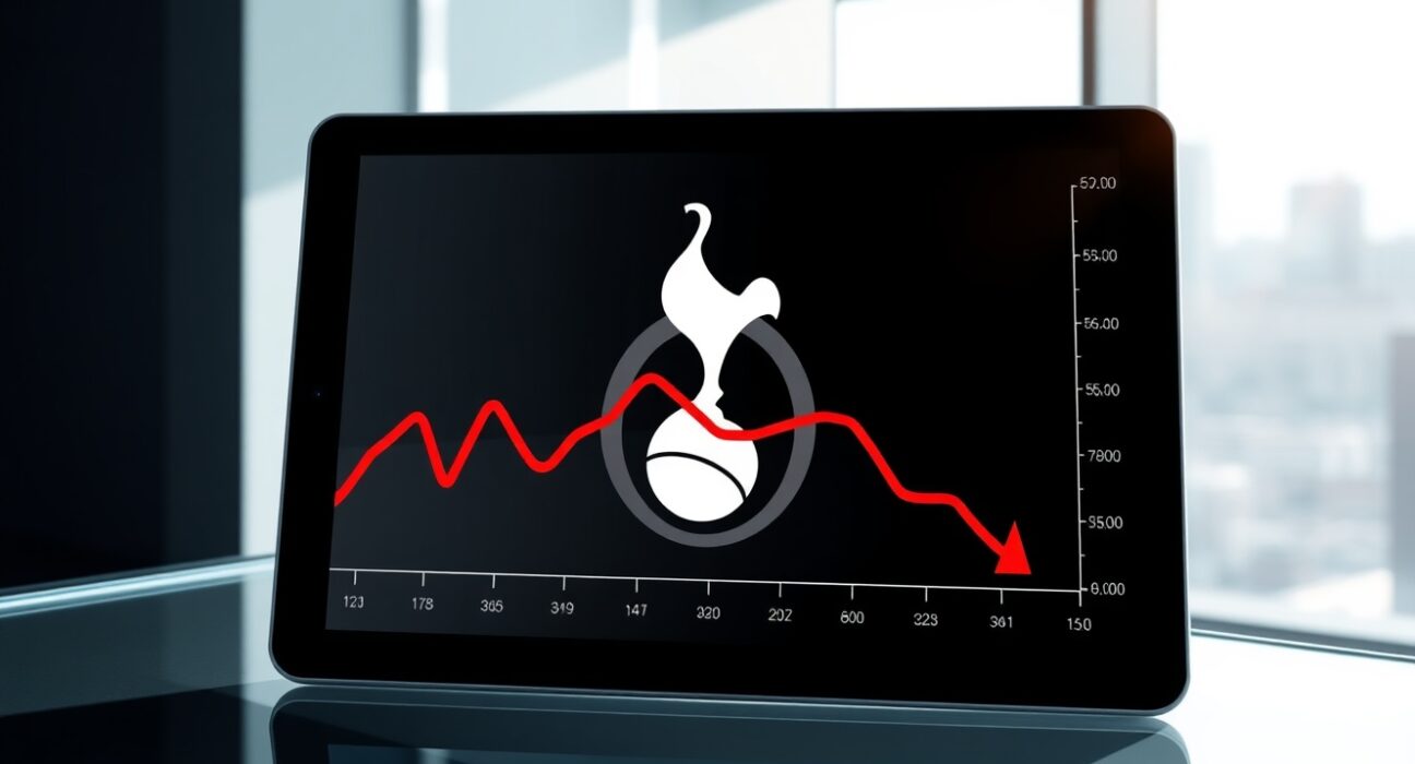 Analyst reviewing SPURS token chart on Upbit exchange amid delisting watchlist announcement.
