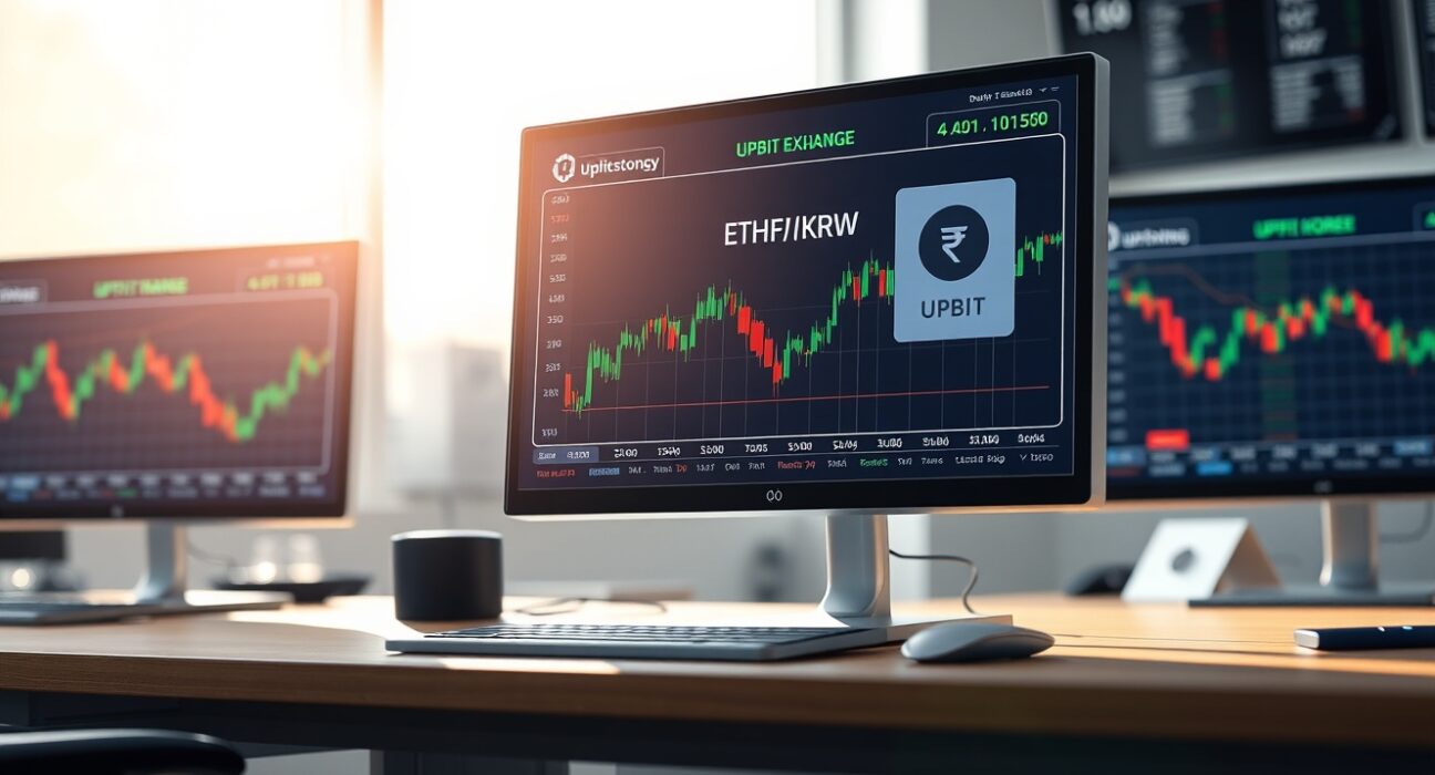Upbit exchange trading interface showing ETHFI token listing with Korean Won pairing after Arthur Hayes purchase