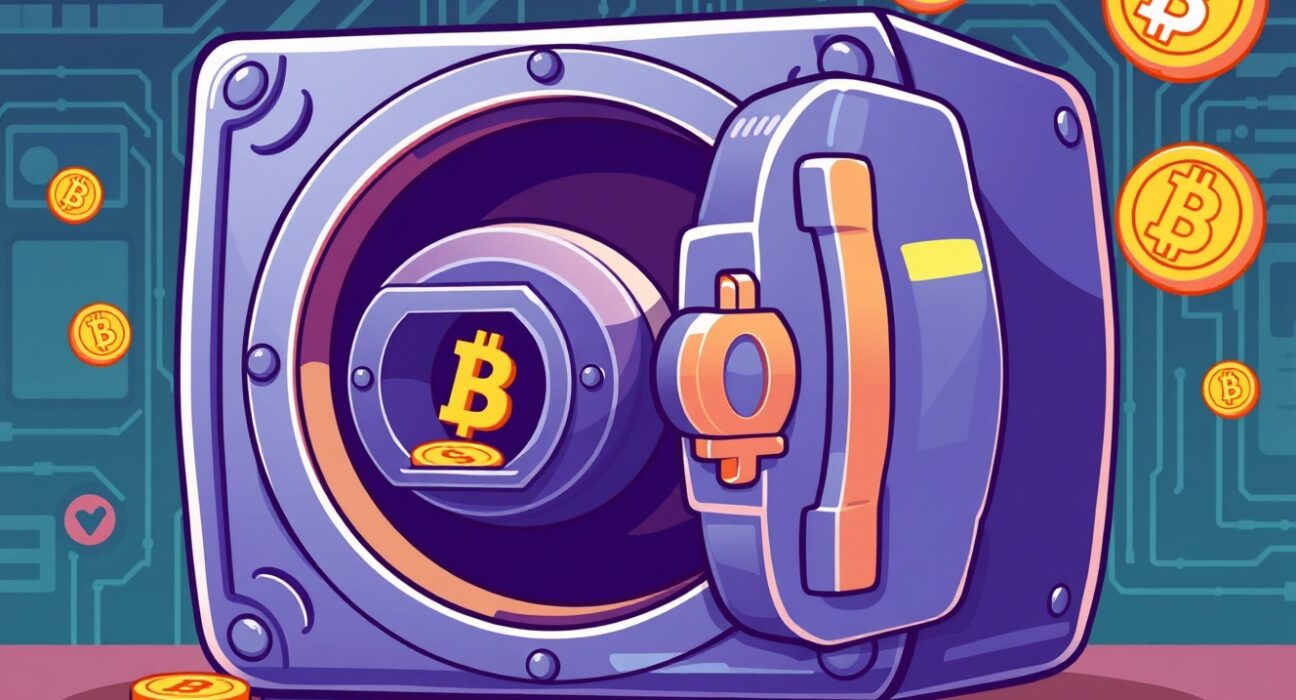 Upbit hot wallet theft security breach showing compromised digital storage while main vault remains protected