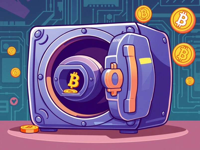 Upbit hot wallet theft security breach showing compromised digital storage while main vault remains protected