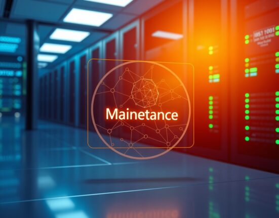 Upbit exchange maintenance for Initia network upgrade showing secure digital infrastructure