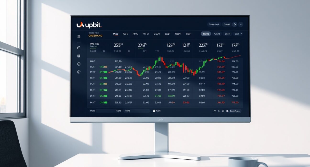 Upbit exchange trading interface showing PRL cryptocurrency listing with KRW, BTC, and USDT trading pairs