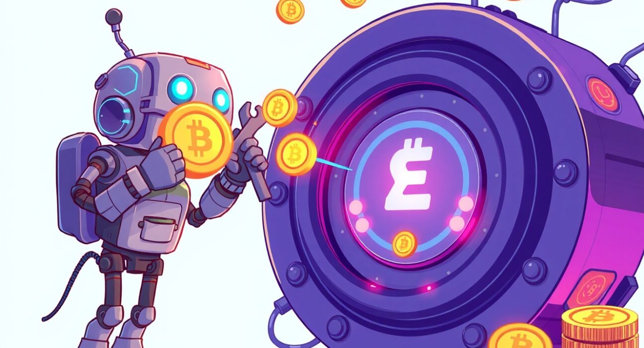 A vibrant cartoon of Upbit crypto deposits and withdrawals being securely reconnected after system maintenance.