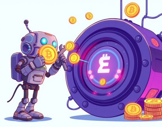 A vibrant cartoon of Upbit crypto deposits and withdrawals being securely reconnected after system maintenance.