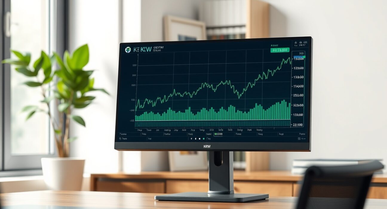 Professional trading interface displaying cryptocurrency charts for the Upbit SOON listing announcement.
