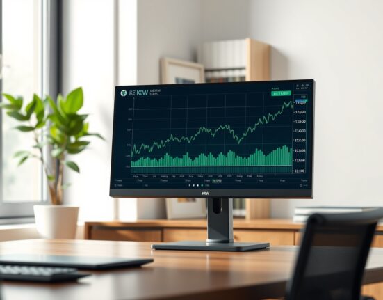 Professional trading interface displaying cryptocurrency charts for the Upbit SOON listing announcement.