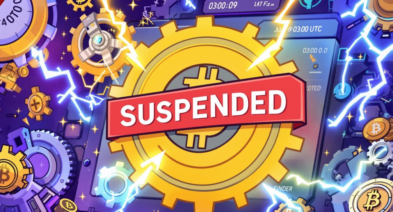 Illustration of Upbit STX suspension for a crucial Stacks hard fork, showing a temporary halt for a technical upgrade.