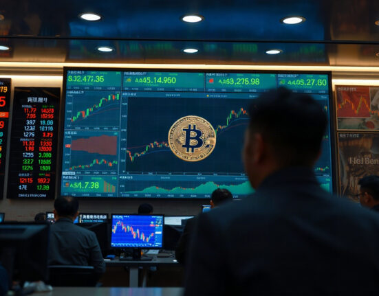 Upbit exchange screens displaying cryptocurrency charts during a maintenance period