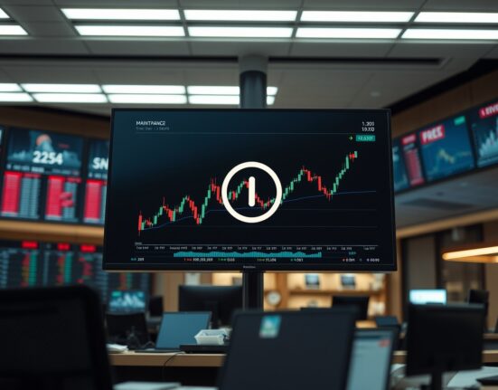 Upbit exchange interface showing a maintenance notice for LumiWave (LWP) trading pair