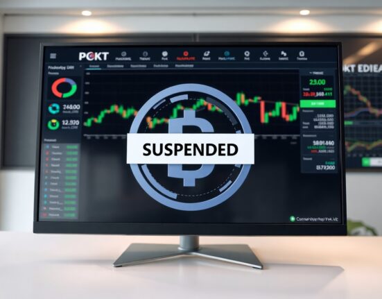 Upbit exchange interface showing suspended POKT deposits and withdrawals for network upgrade