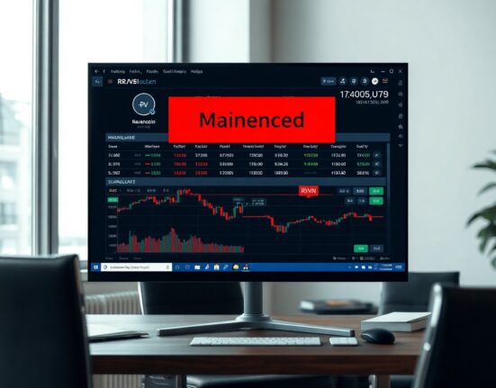 Upbit exchange interface showing Ravencoin suspension notice