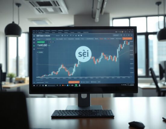 Upbit exchange interface showing SEI trading pair suspension notice