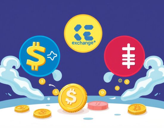 Illustration of secure digital asset transfer, symbolizing Upbit's support for the UXLINK token swap between blockchains.