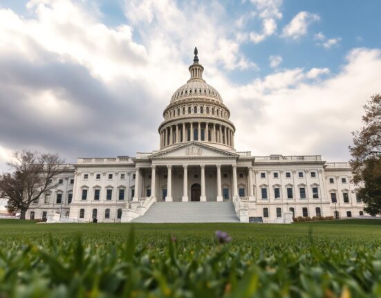 United States Capitol building under cloudy sky, representing legislative activity on crypto regulation
