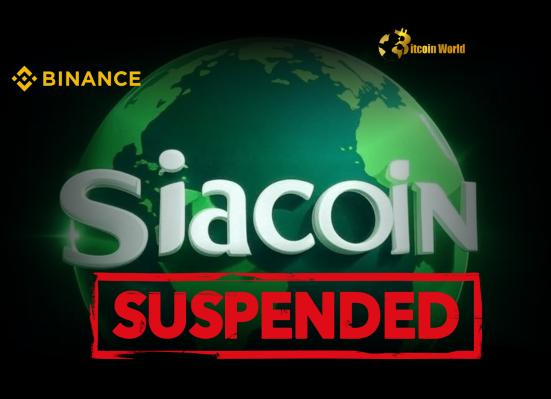Urgent Binance Siacoin Deposits and Withdrawals Temporarily Suspended for Critical Network Upgrade
