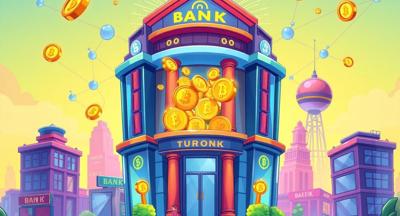 US Bancorp stablecoin integration with Stellar blockchain showing secure digital asset transfer between financial institutions