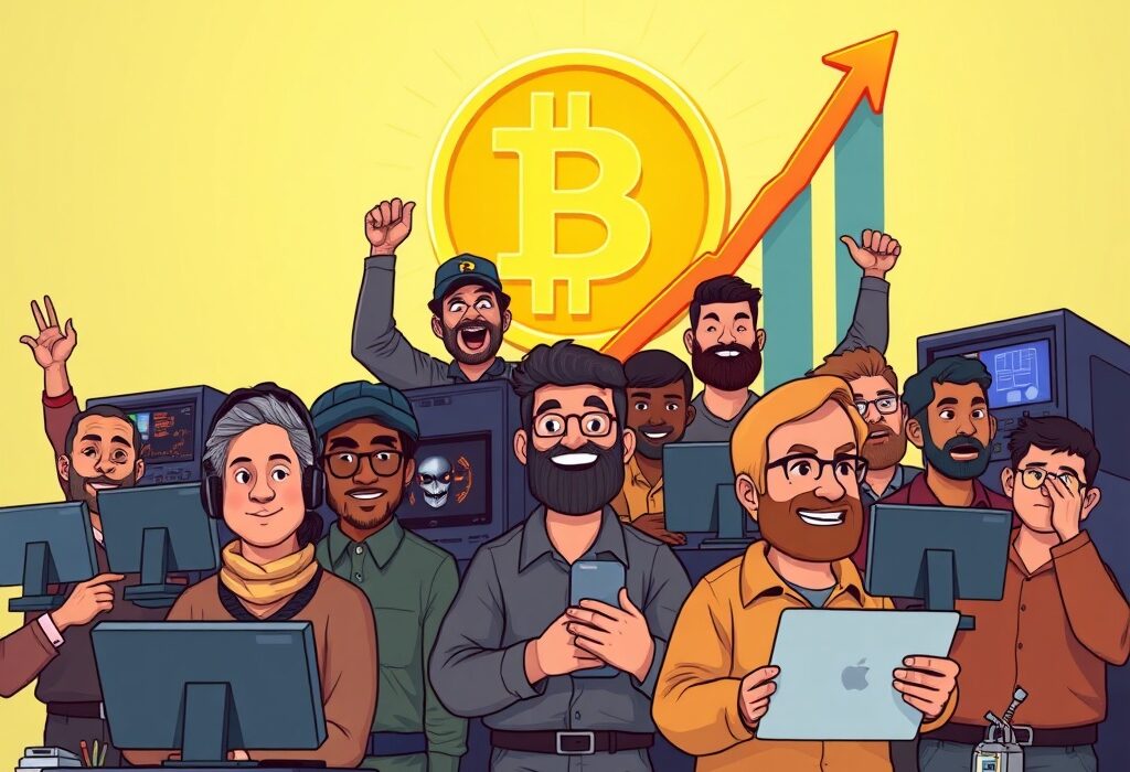 Chart showing the remarkable growth of US Bitcoin miners' market cap, driven by AI and HPC integration, despite mining challenges.