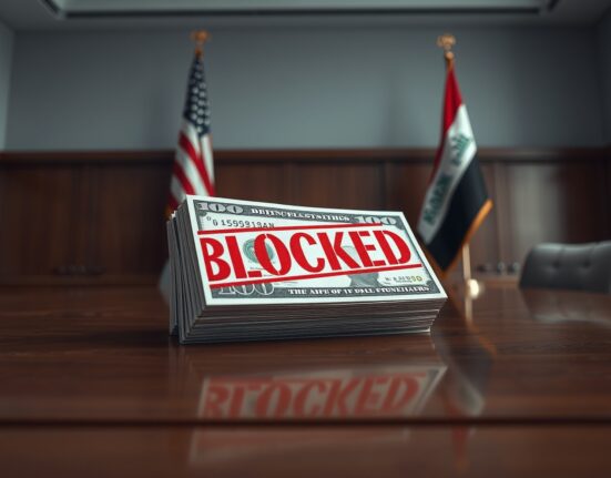US blocks Iraq dollar shipments to counter Iran-backed militia financing in 2025.