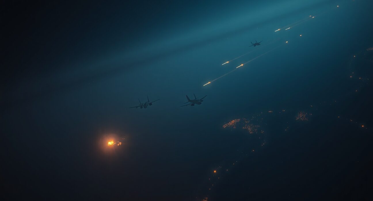 Nighttime airstrikes on Iranian military targets by U.S. Central Command, July 23.