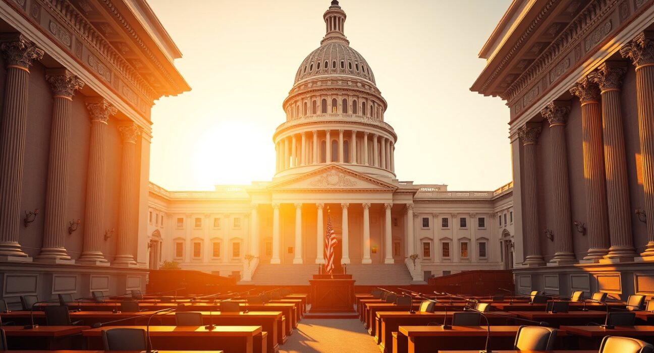 US Capitol building at golden hour representing legislative progress on the CLARITY Act
