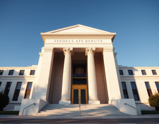 Federal Reserve building in Washington, D.C. on a sunny day, representing US monetary policy and inflation data.
