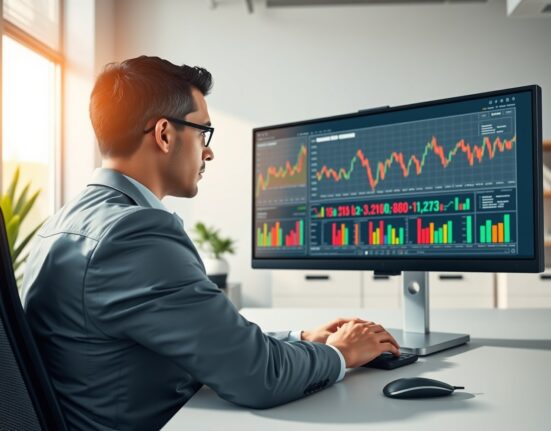 Financial analyst reviewing US CPI inflation data charts to assess Federal Reserve policy direction