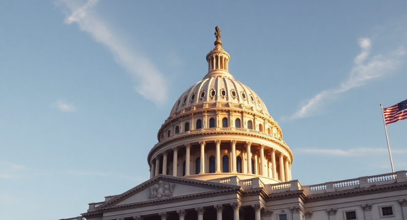 US Capitol Building on a clear morning, representing the economic policy backdrop for CPI data release.