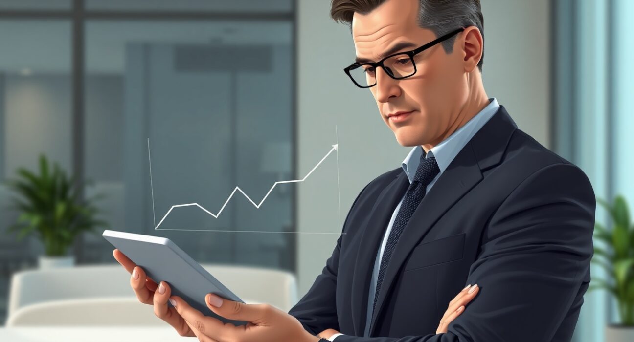 Analyst reviewing US CPI inflation data chart showing March 2025 increase to 3.3%