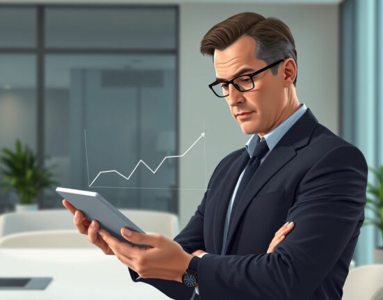 Analyst reviewing US CPI inflation data chart showing March 2025 increase to 3.3%