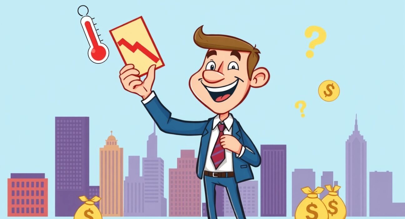 Cartoon illustration explaining the surprising US CPI November data showing lower inflation.