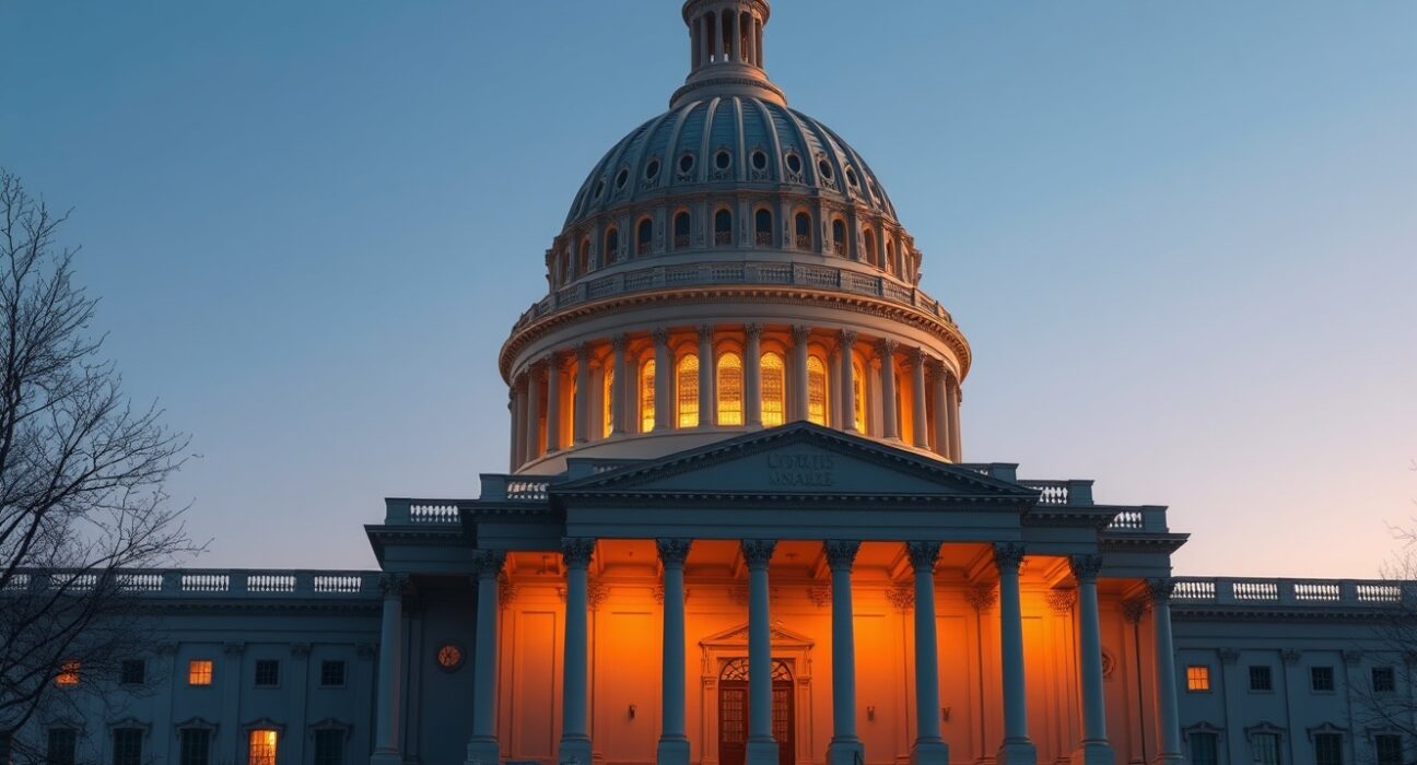 US Capitol building where the crypto bill CLARITY is under discussion by lawmakers.