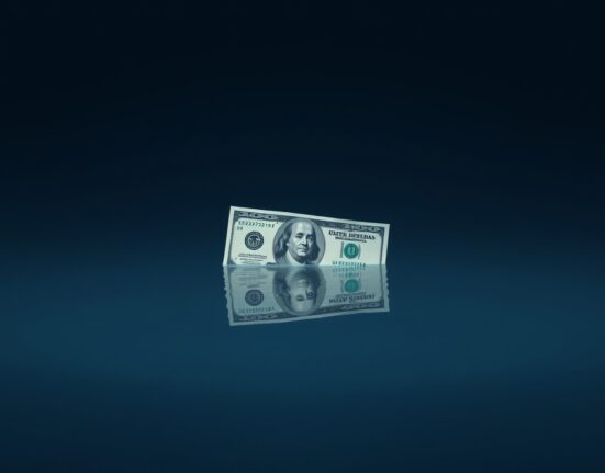 US Dollar banknote partially submerged in water representing complacency risk