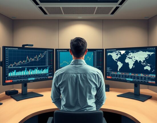 Financial analyst assessing US dollar strength amid geopolitical risk factors and currency market data