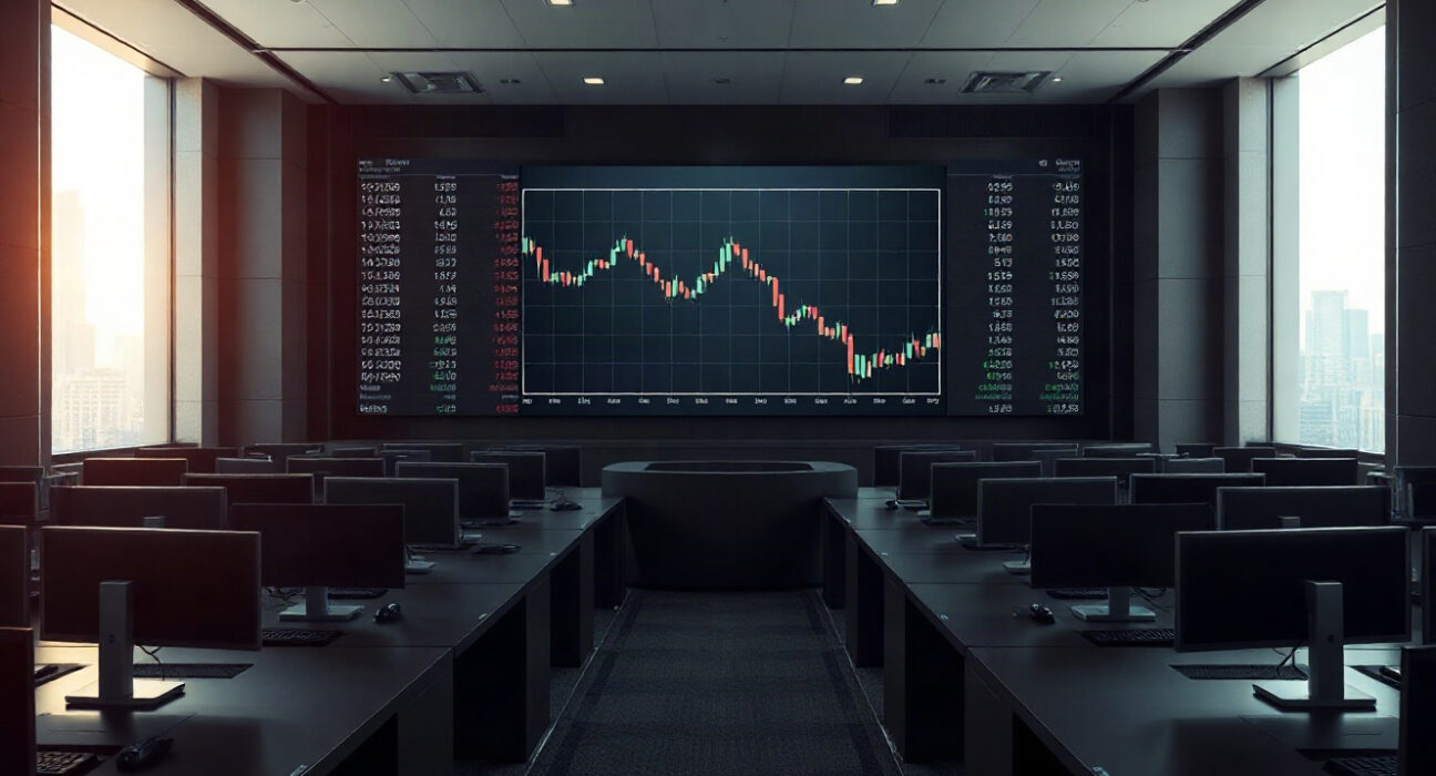 Analyst reviewing US dollar chart as real rates decline, signaling market shift