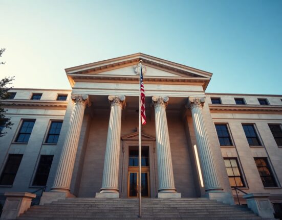 Federal Reserve building in Washington, D.C., during golden hour, representing monetary policy and US dollar analysis.