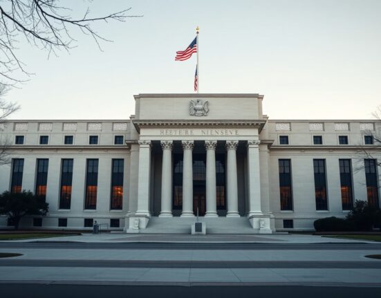 Federal Reserve building in Washington, D.C., on a clear day