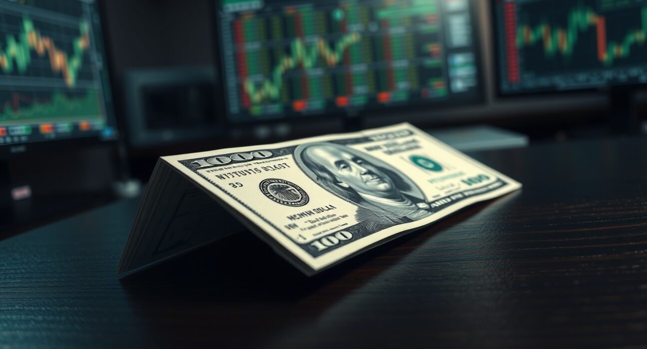 US Dollar banknote analysis representing strength amid geopolitical tensions and market volatility.