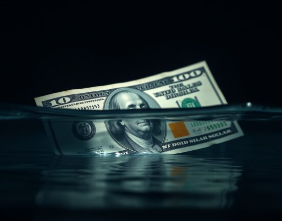 Close-up of a US $100 bill with a dark, shadowy background representing economic uncertainty and inflation risks.