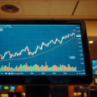 Financial market screen showing a chart with the US Dollar Index near the 100 level