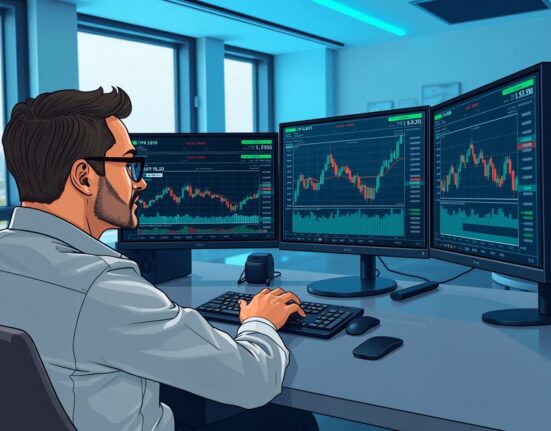 Financial analyst monitoring US Dollar Index technical analysis showing 98.50 resistance level