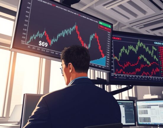 US Dollar Index chart spikes as Federal Reserve monitors inflation and crude oil volatility