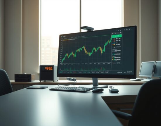US Dollar Index chart holding steady as traders await the Federal Reserve's interest rate decision.