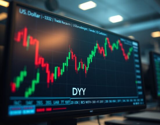 US Dollar Index chart showing sharp rebound from two-week lows amid renewed tariff tensions