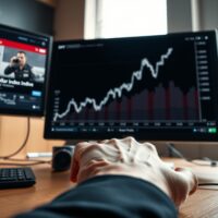 US Dollar Index chart rising on trading desk monitor amid geopolitical and inflation data news.