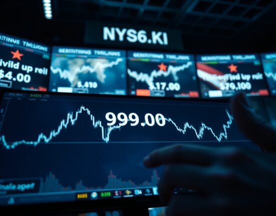 US Dollar Index chart showing decline near 99.00 level amid geopolitical tensions
