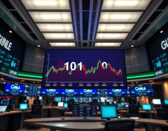 US Dollar Index DXY chart hovering around 101.00 on a trading floor screen